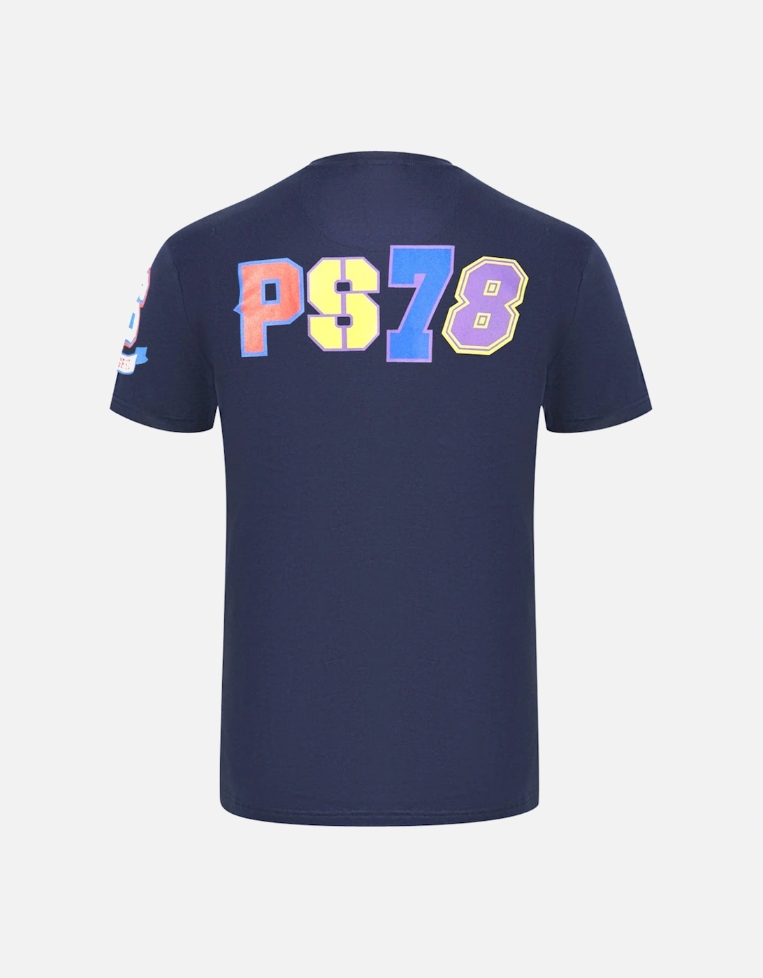 Plein Sport Multi Colour Logos Navy Blue T-Shirt