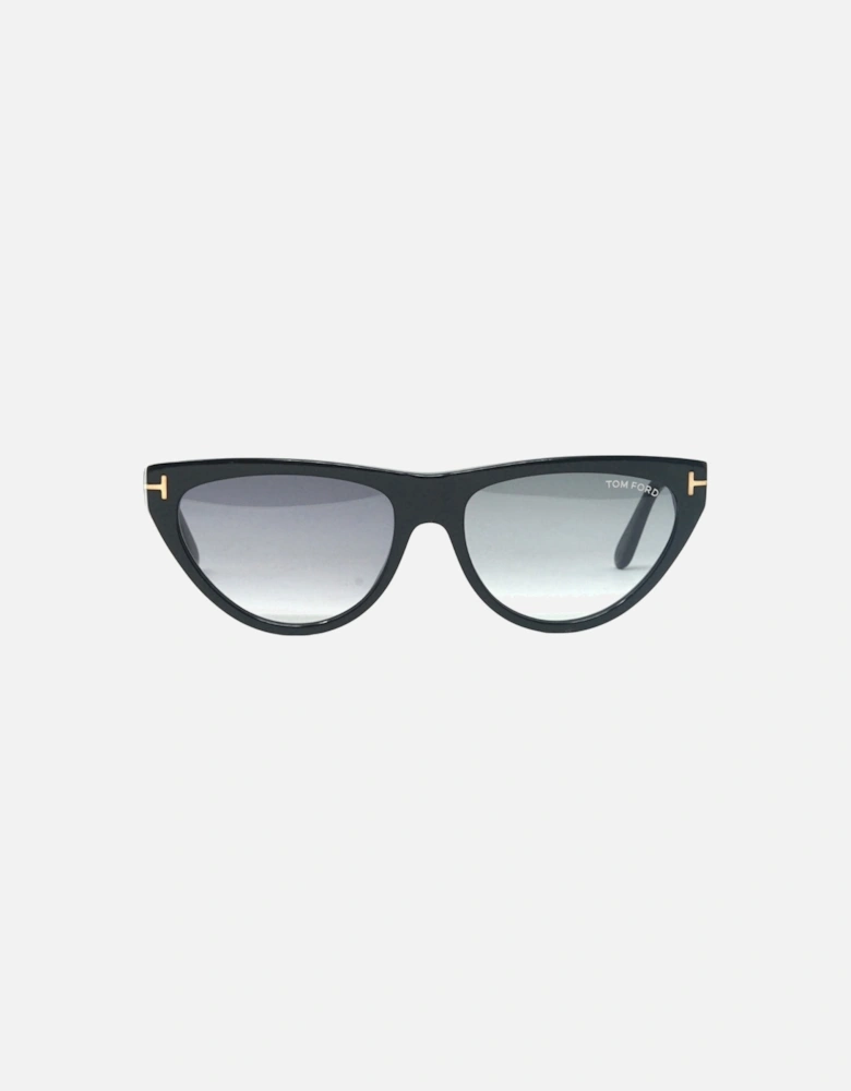 FT0990 01B Amber-02 Black Sunglasses