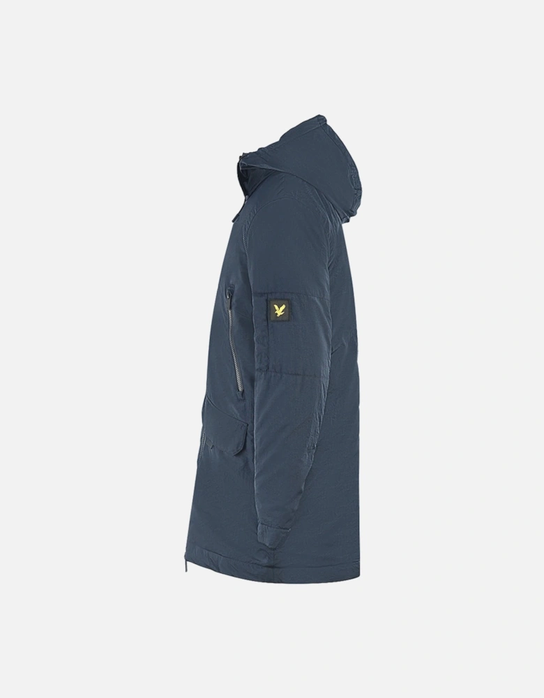 Lyle & Scott Zip Detail Navy Blue Parka Jacket