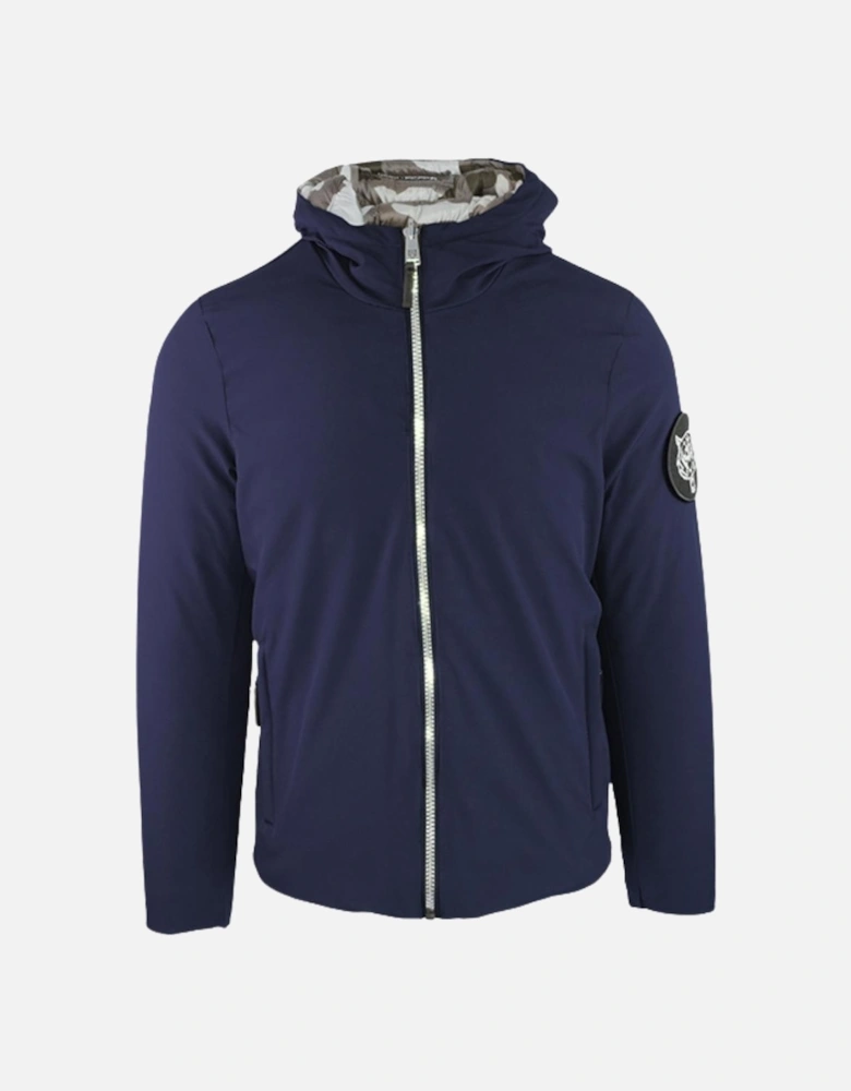 Plein Sport Padded Signature Logo Navy Jacket