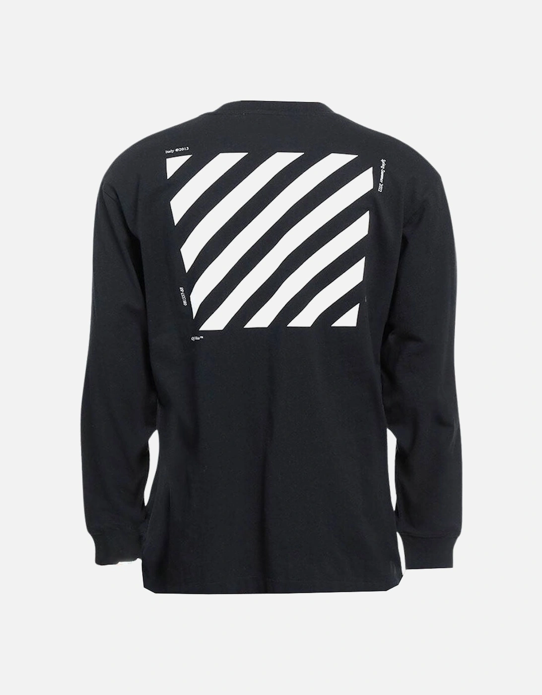 Diag Skate Pocket Long Sleeve Black T-Shirt