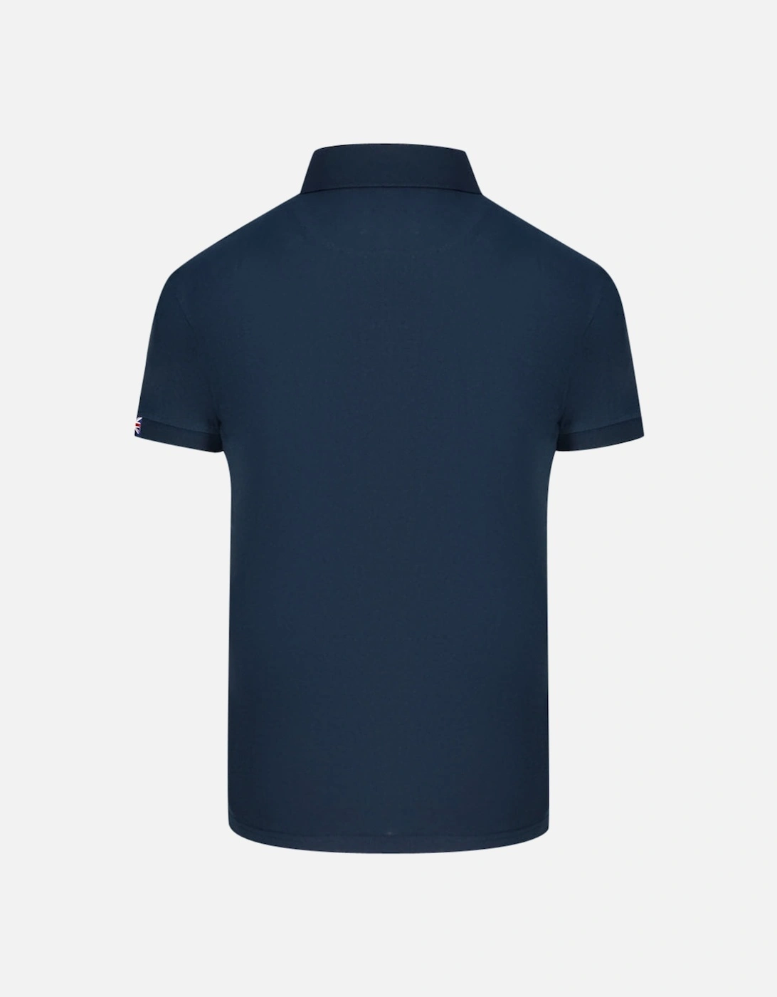 Check Pocket Navy Blue Polo Shirt