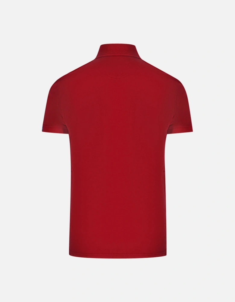 Check Pocket Red Polo Shirt