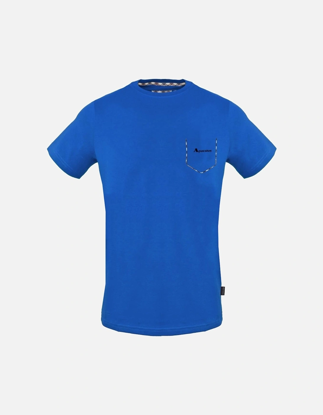 Check Pocket Trim Blue T-Shirt, 2 of 1