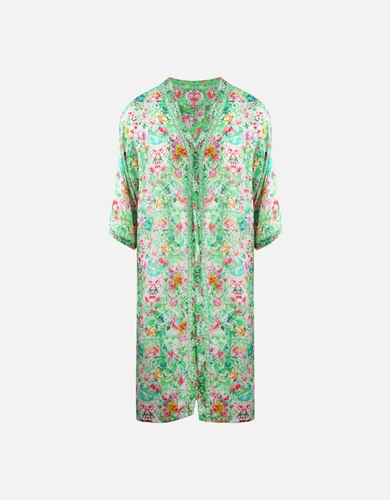 Versailles Gardenia 1202120 Green Long Kimono