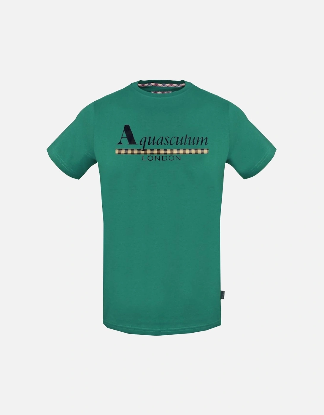 Check Strip Logo Green T-Shirt, 3 of 2
