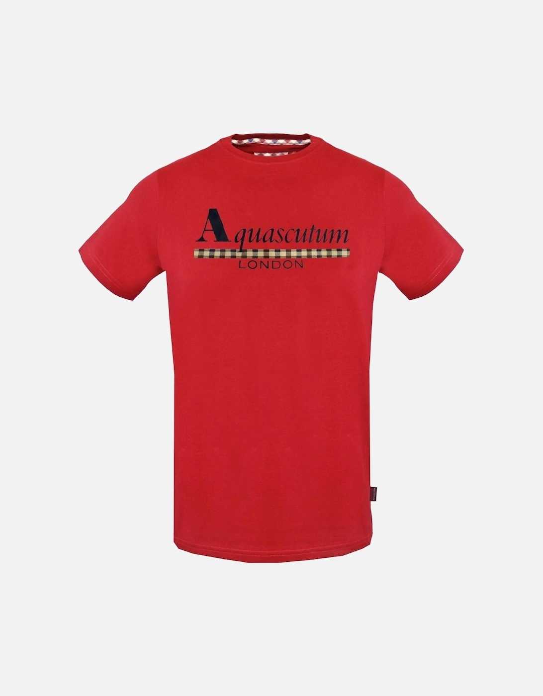 Check Strip Logo Red T-Shirt, 3 of 2