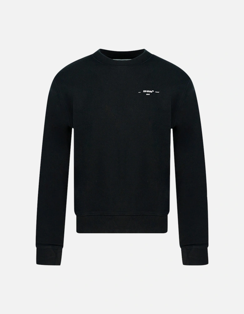 Off White Logo Black Slim Sweatshirt