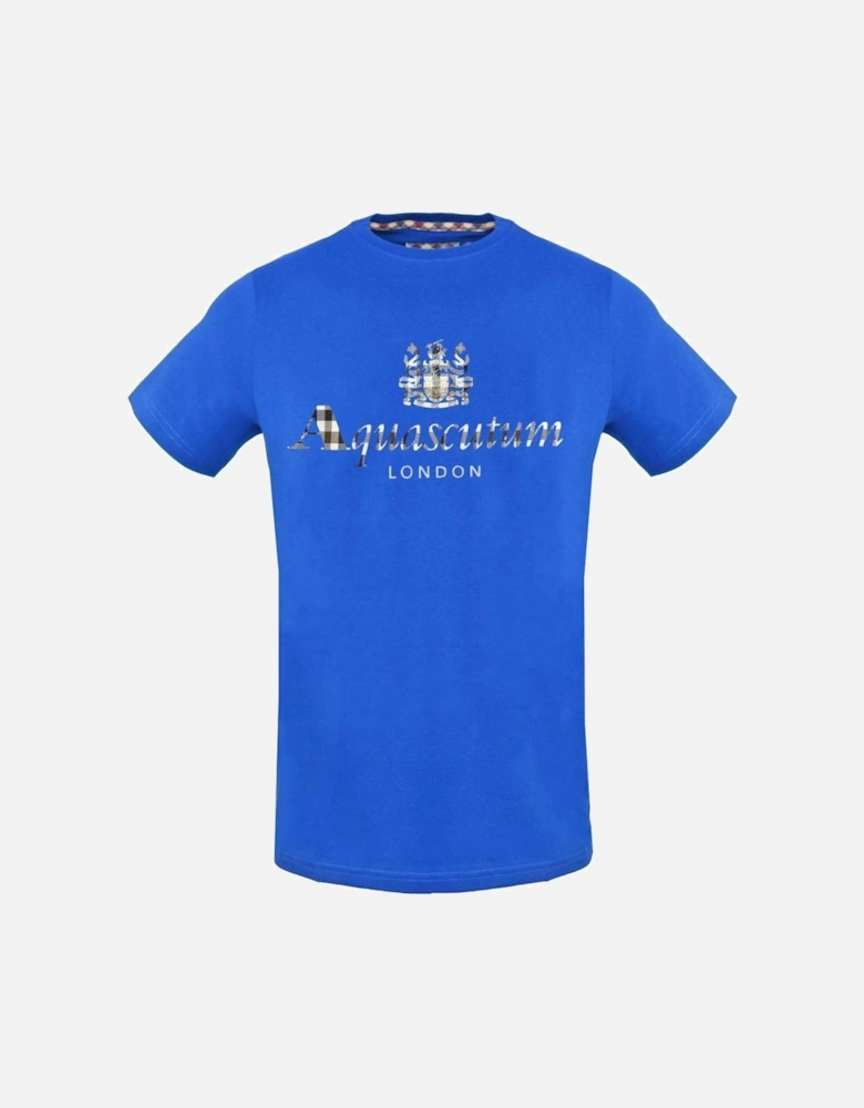 Classic Check Logo Blue T-Shirt