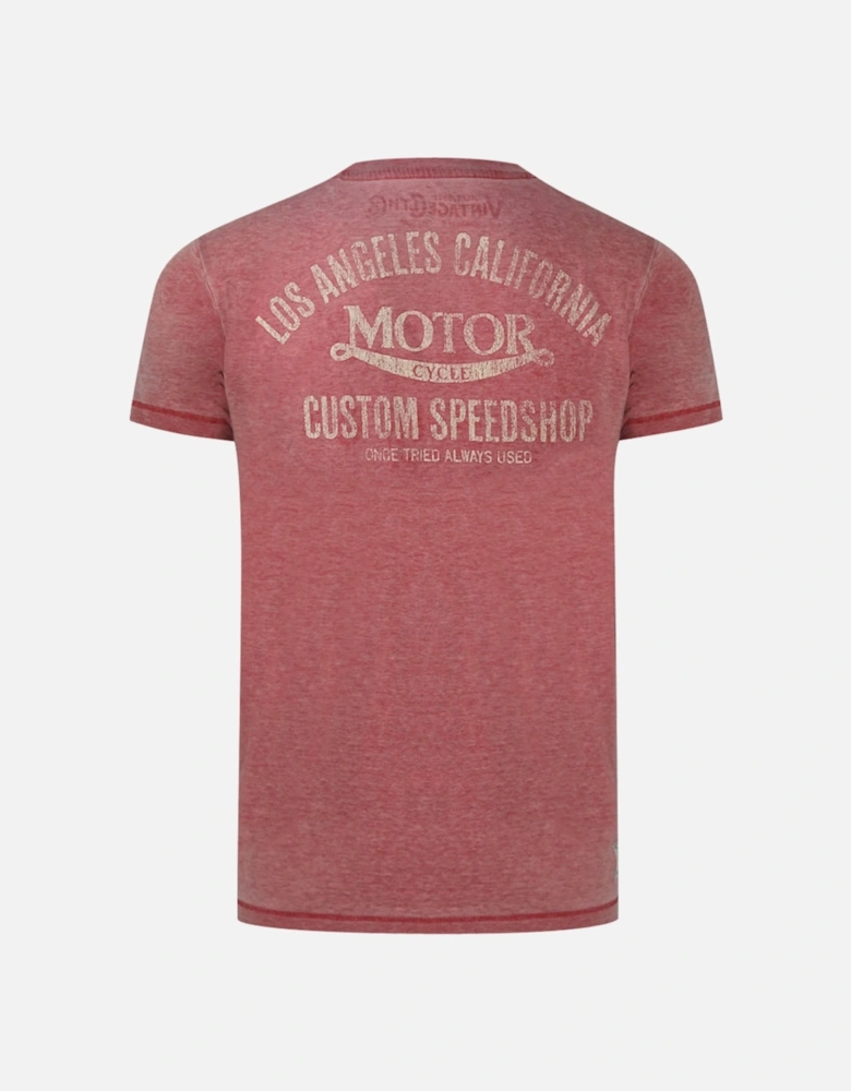 Jack and Jones Custom Motor Pink T-Shirt