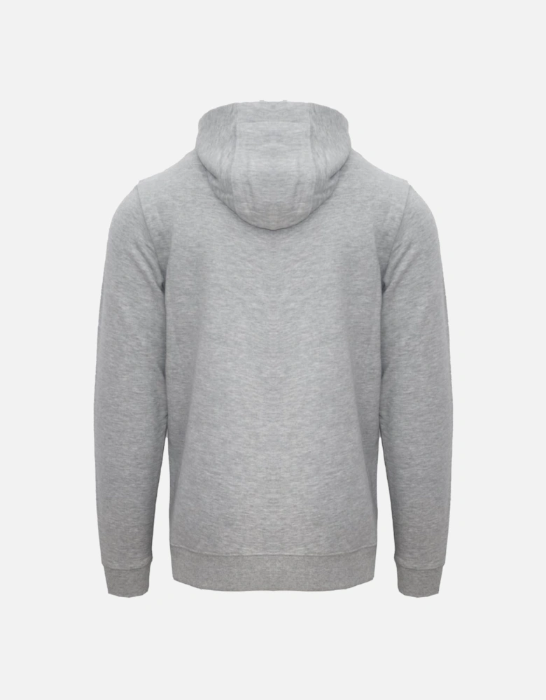 Classic Embossed Signature Logo Grey Zip-Up Hoodie