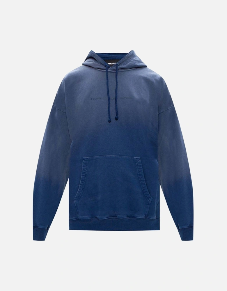 Copyright Logo Faded Blue Hoodie