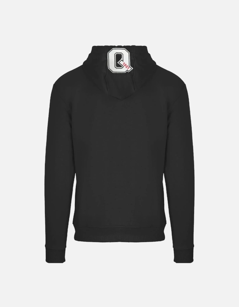Classic Large A Logo Black Zip-Up Hoodie