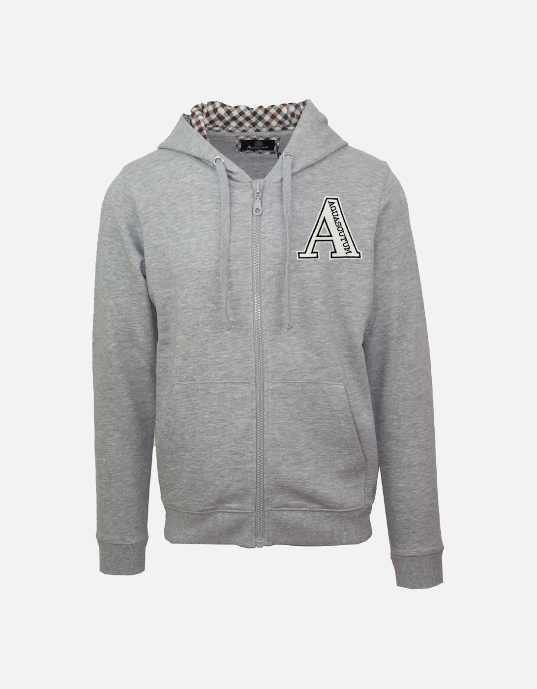 Classic Large A Logo Grey Zip-Up Hoodie, 3 of 2