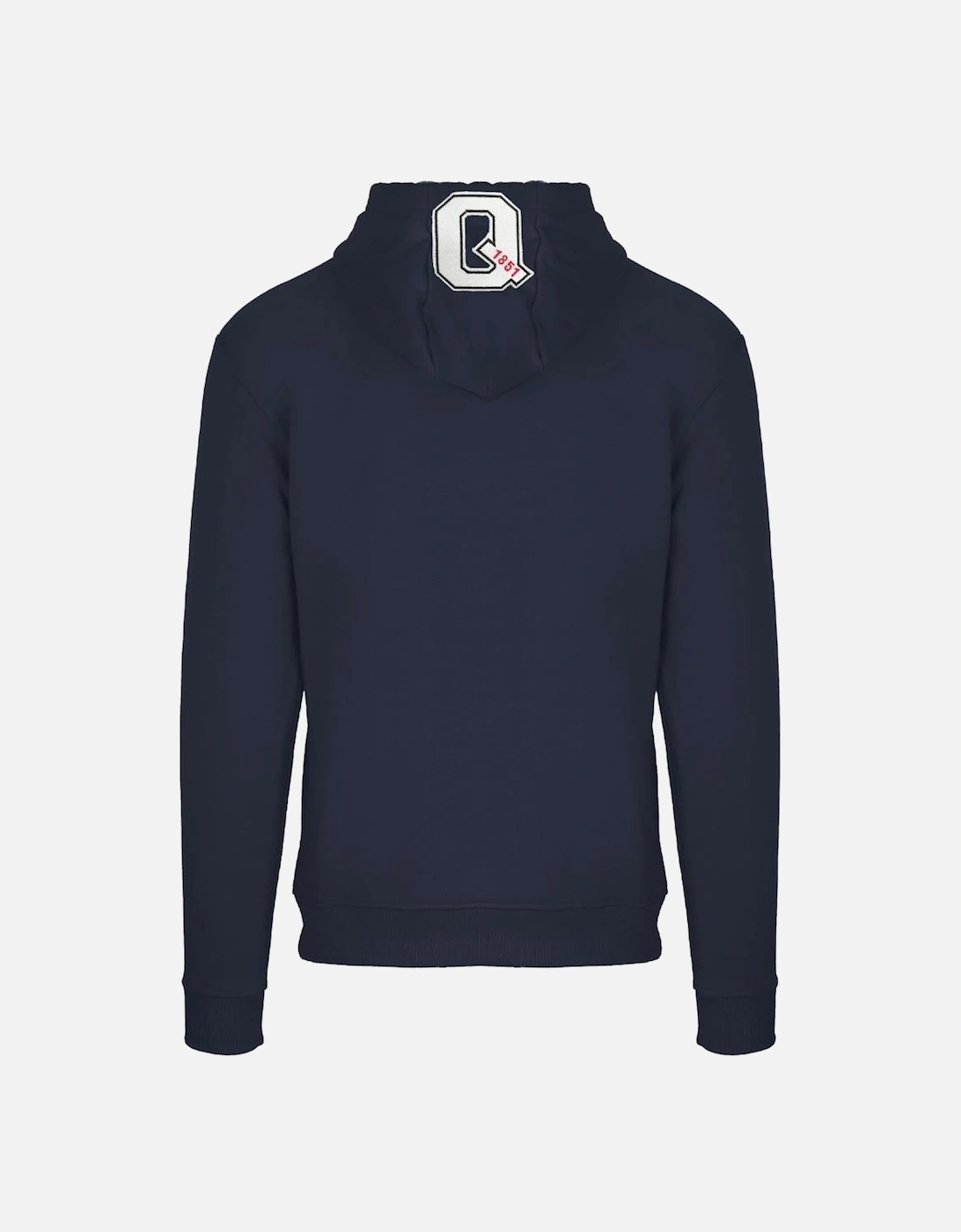 Classic Large A Logo Navy Blue Zip-Up Hoodie