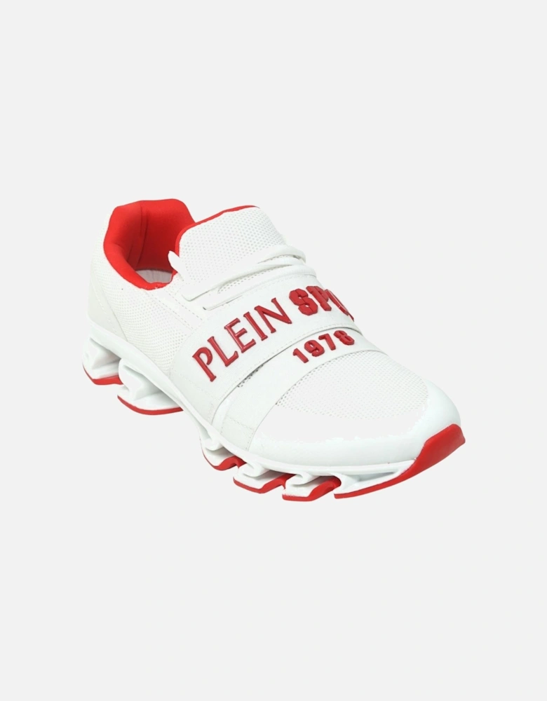 Plein Sport Tape Logo White Red Sneakers