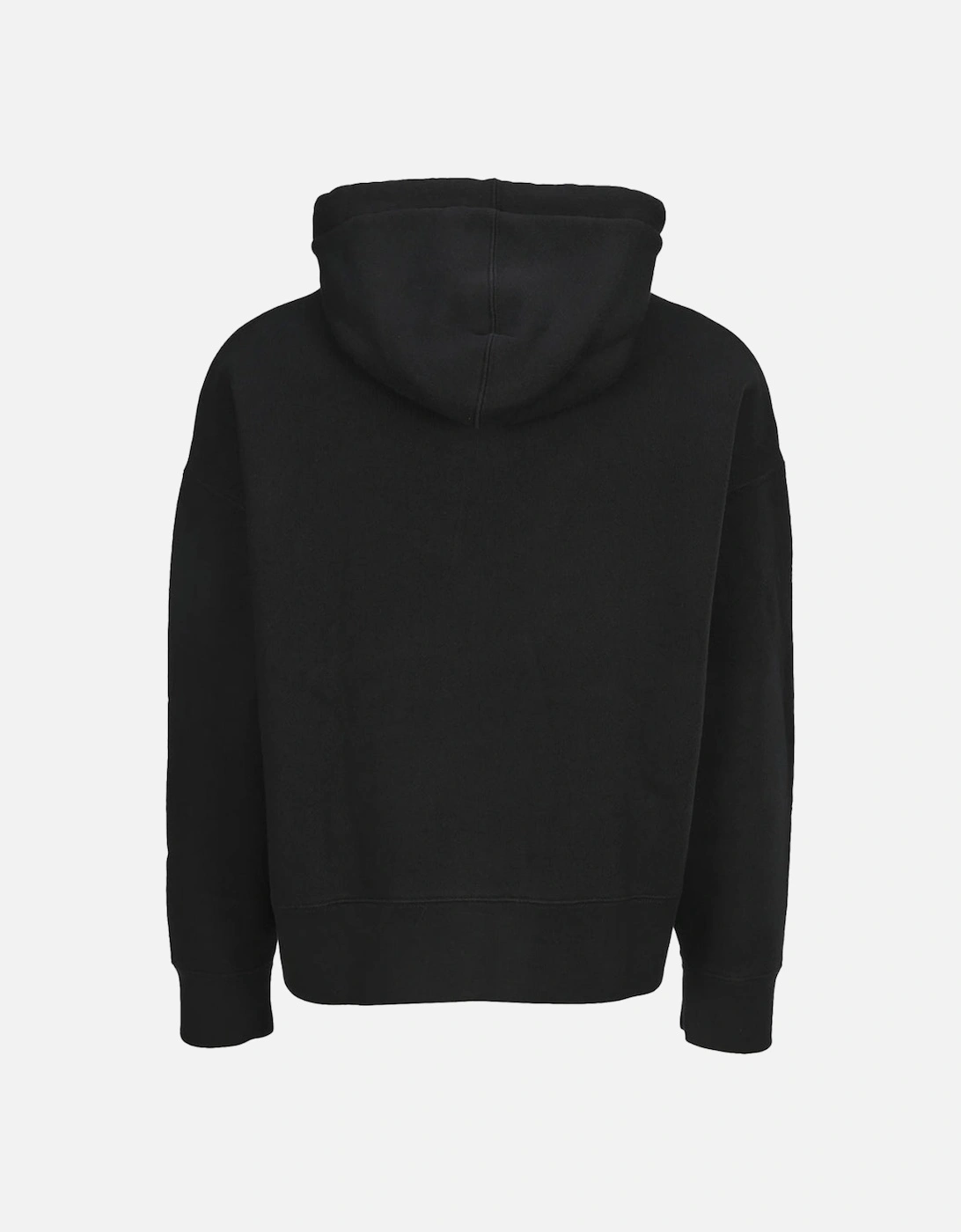 Embroidered Stars Logo Black Hoodie