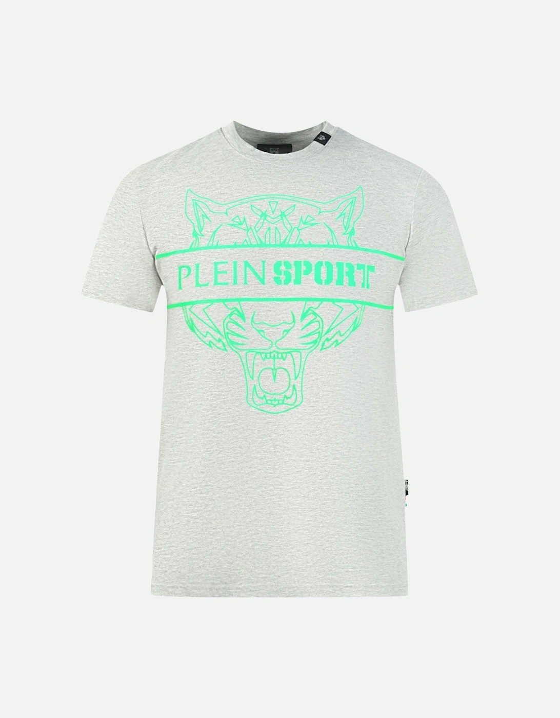 Plein Sport Tigerhead Bold Logo Grey T-Shirt, 3 of 2