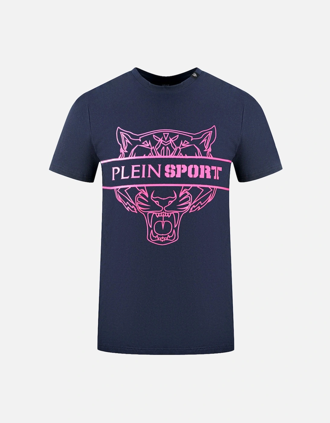 Plein Sport Tigerhead Bold Logo Navy Blue T-Shirt, 3 of 2