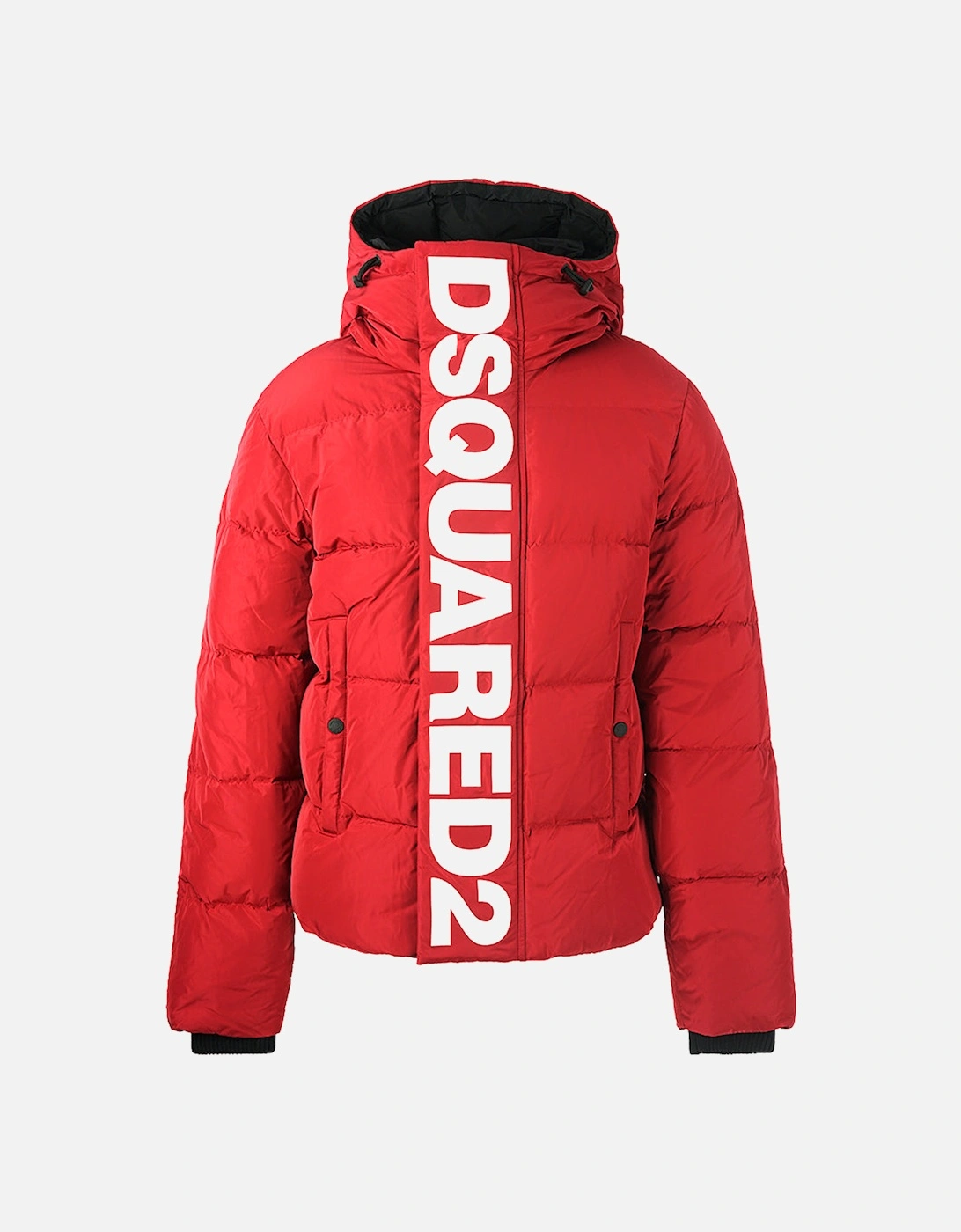 Large Vertical Logo Red Down Jacket, 3 of 2