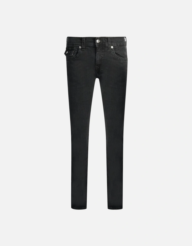 Rocco Flap Relaxed Black Skinny Jeans