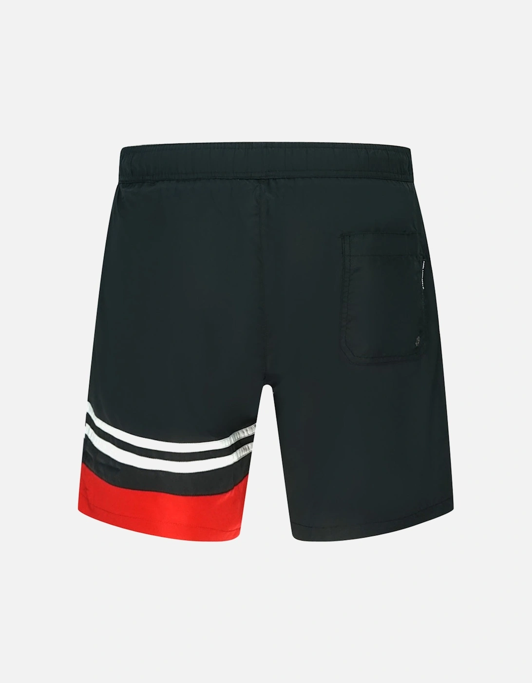 Beachwear Rue Street Colour Block Logo Black Swim Shorts