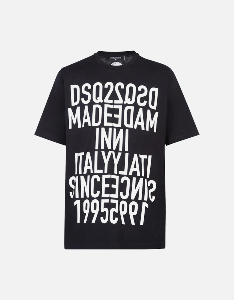Made In Italy Since 1995 Oversize Black T-Shirt