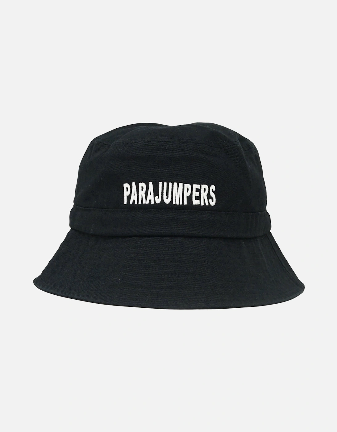 Bold Embroidered Logo Black Bucket Hat, 3 of 2