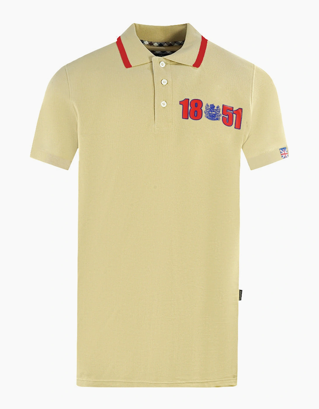 Men's Aquascutum London 1851 Beige Polo Shirt - Tan - Size: 36