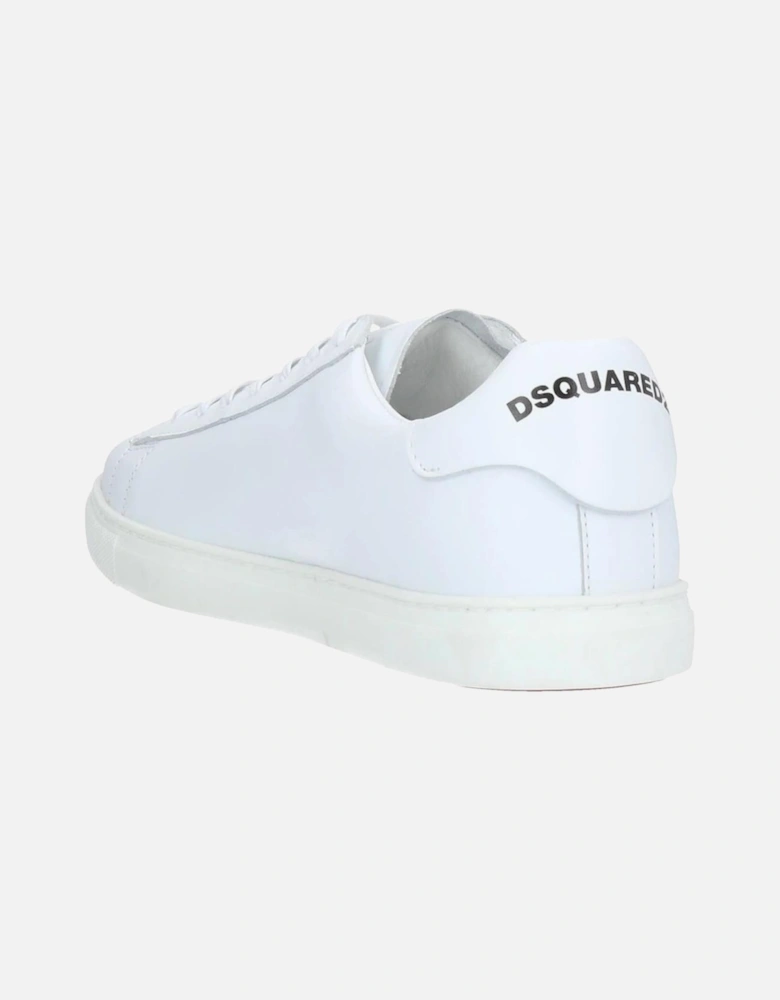 Mirrored Logo White Sneakers