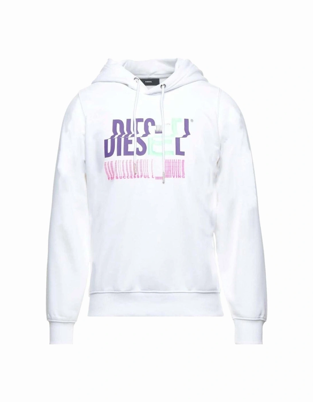 Distorted Logo White Hoodie, 3 of 2