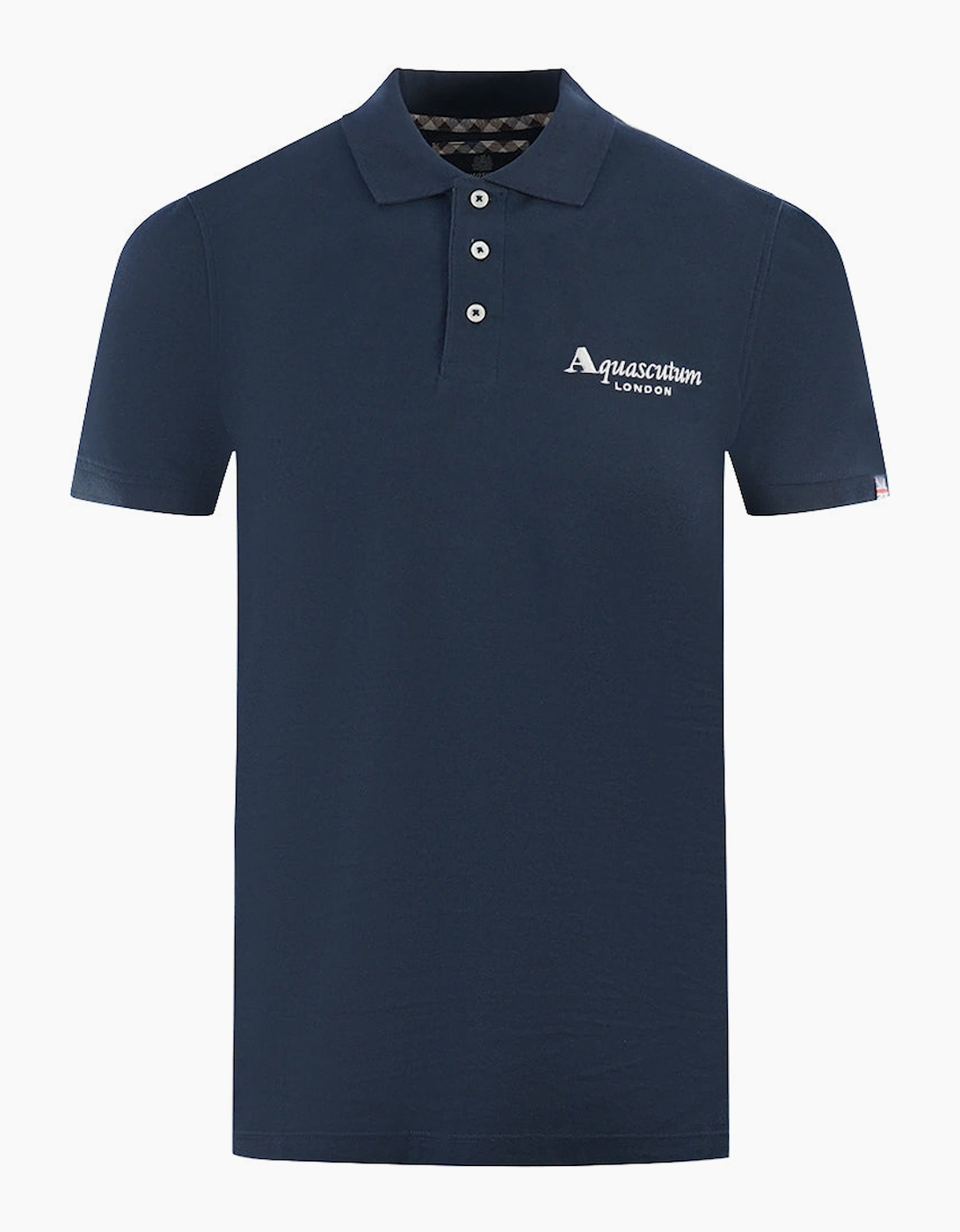 Aquascutum Men's Navy London 1851 Blue Polo Shirt  38 M