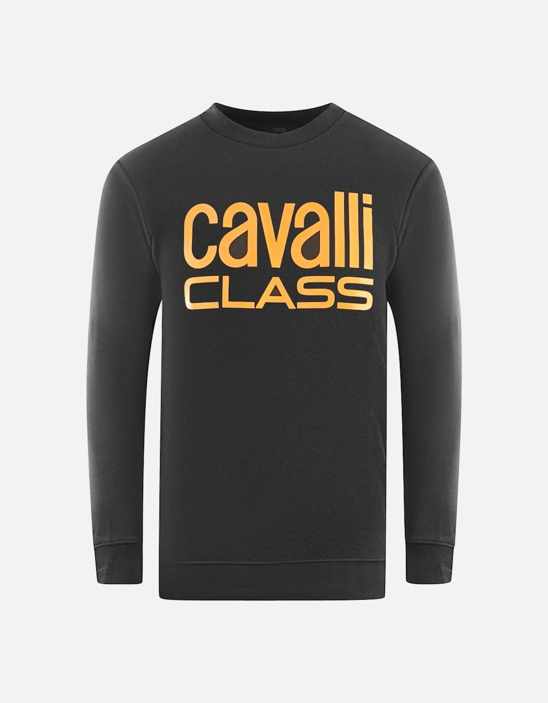 Cavalli Class Bold Brand Logo Black Sweatshirt, 3 of 2