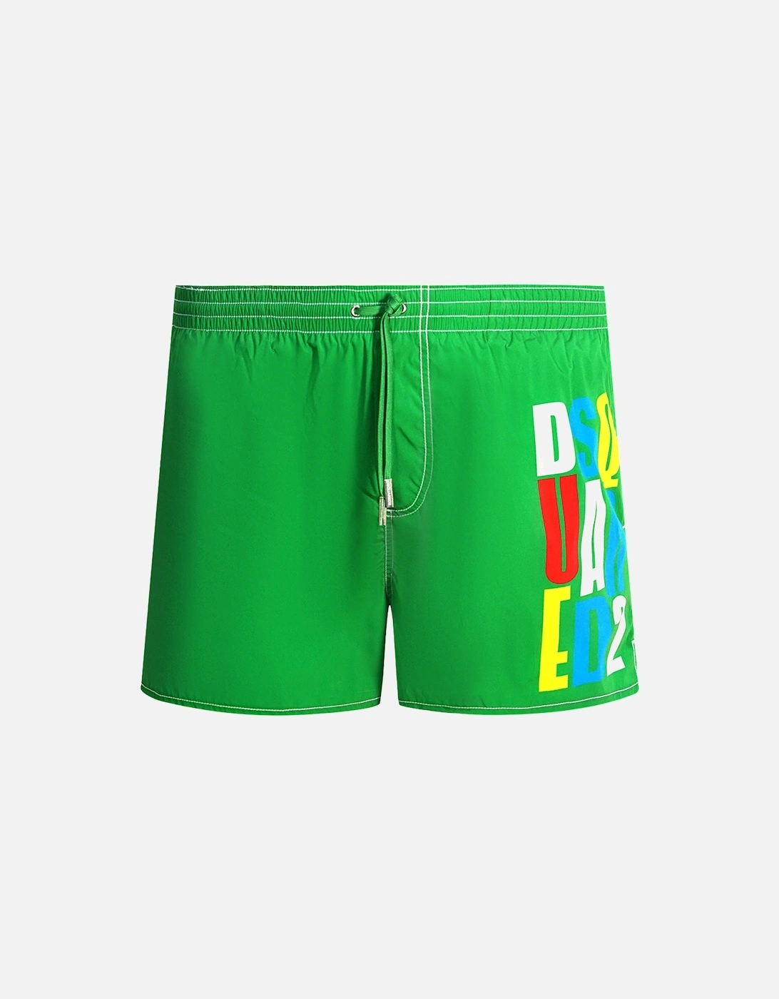 Multi-Colour Block Logo Green Swim Shorts, 4 of 3