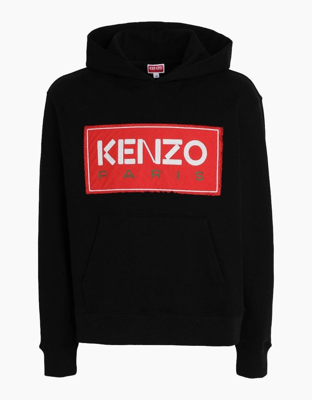 Kenzo Men's Black Box Logo Hoodie  36 S