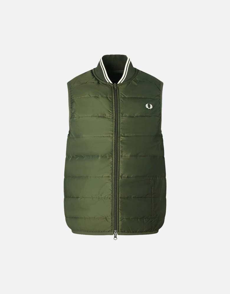 x Lavenham Quilted Green Gilet Jacket
