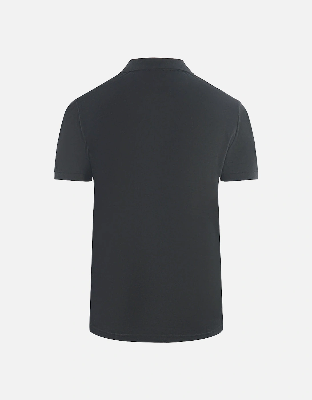 Cavalli Class Bold Brand Logo Black Polo Shirt
