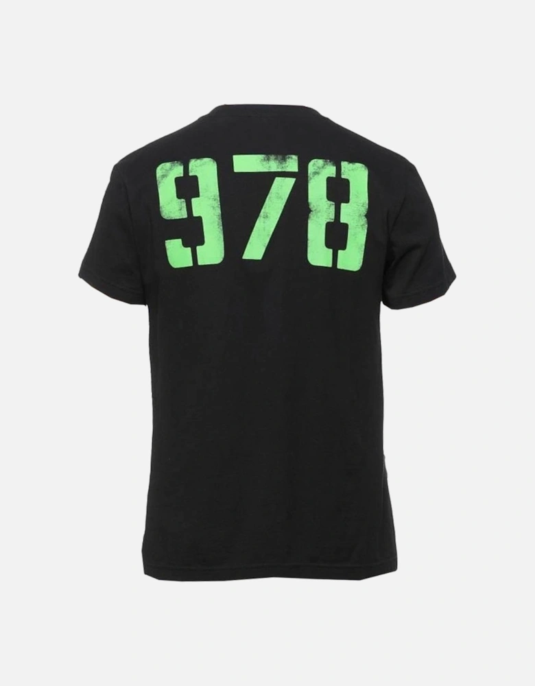 Green 978 Logo Black T-Shirt