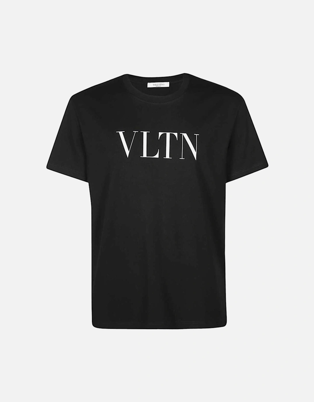 White VLTN Printed Logo Black T-Shirt, 3 of 2
