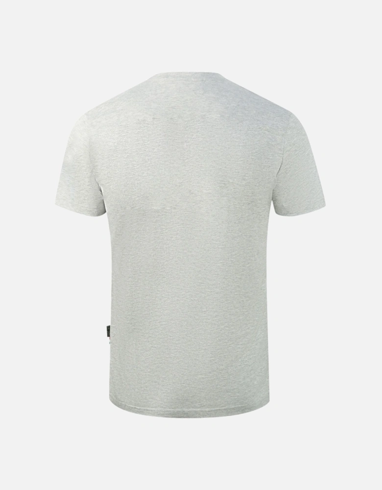 Brand Embossed Logo Grey T-Shirt