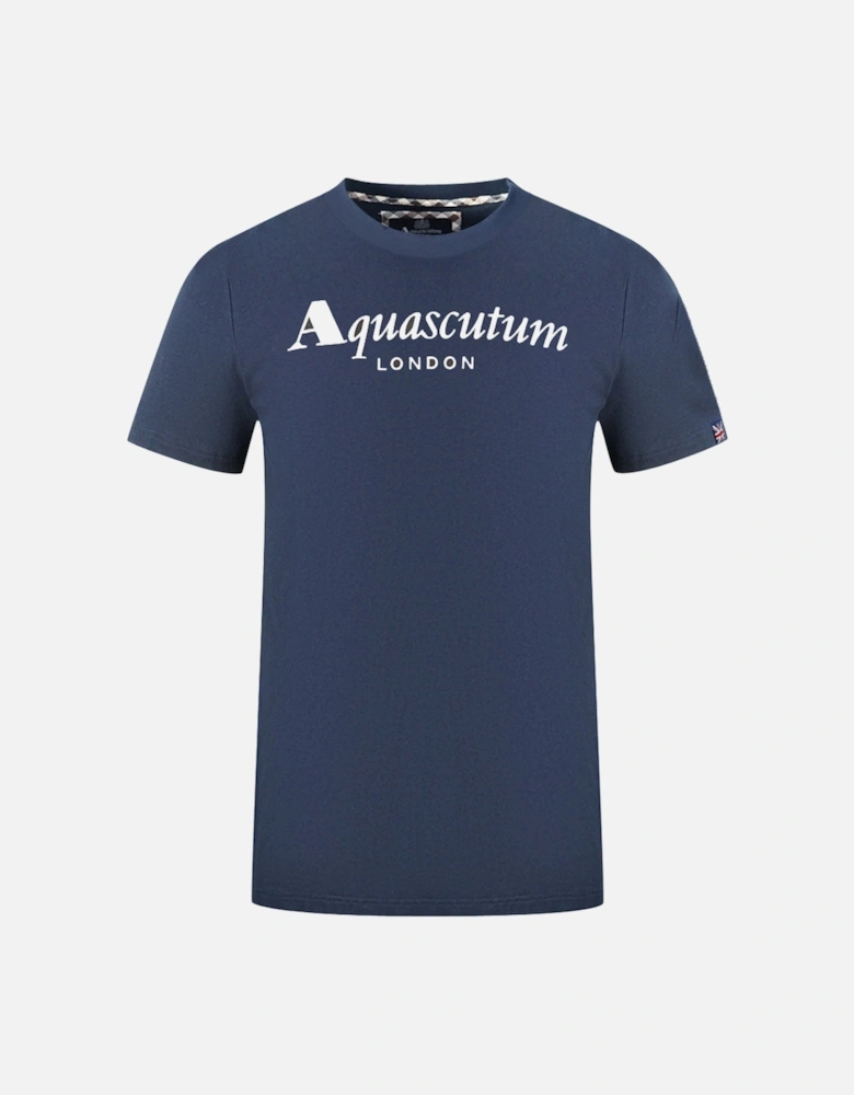 London Brand Logo Navy Blue T-Shirt