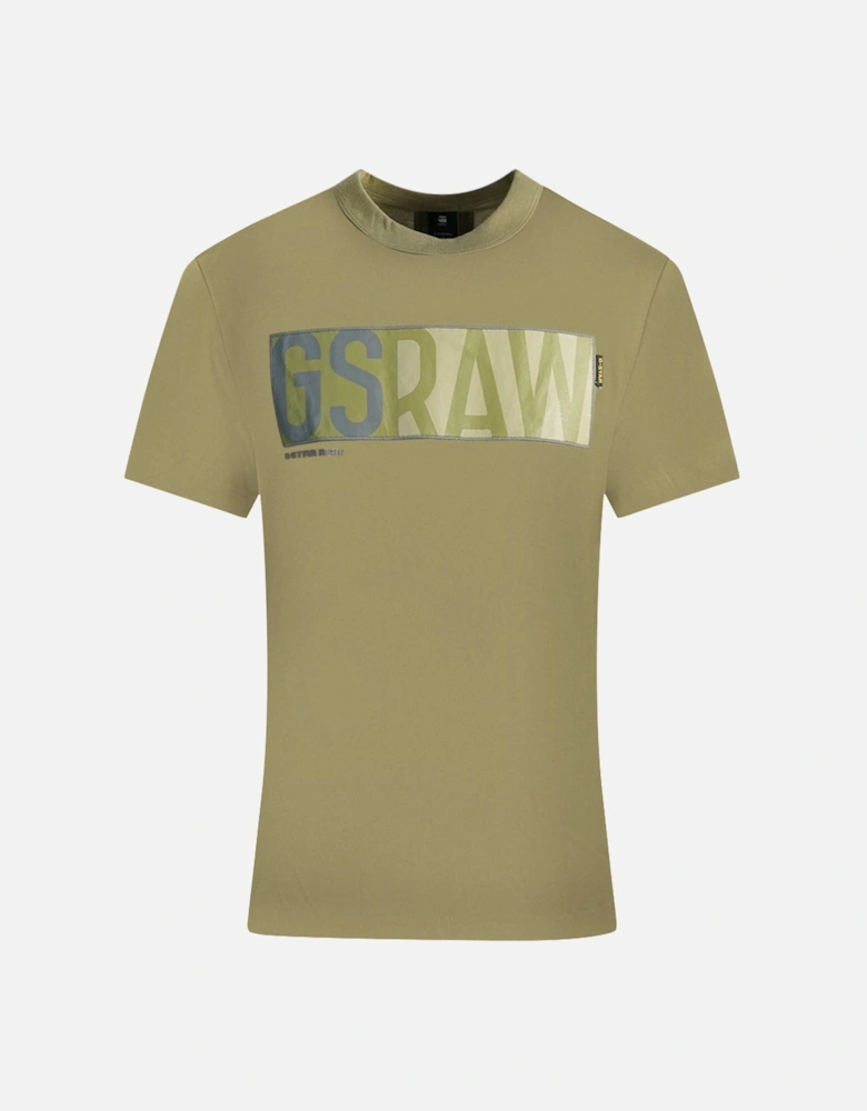 GS RAW Box Logo Khaki T-Shirt