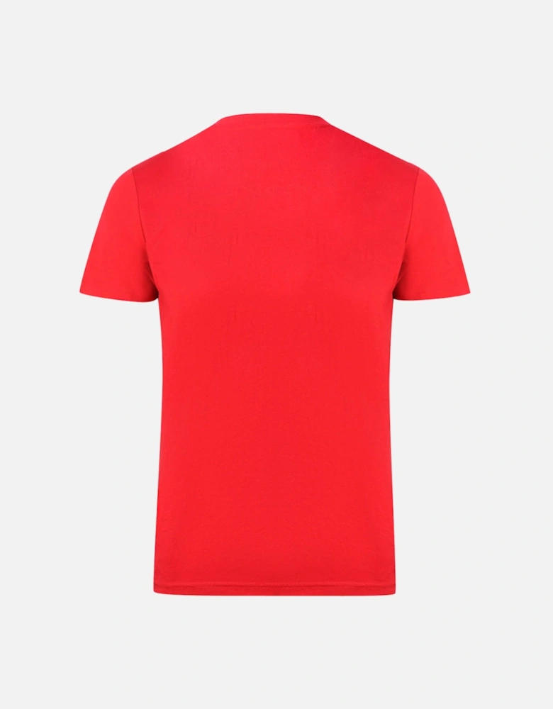 Brand Embossed Logo Red T-Shirt