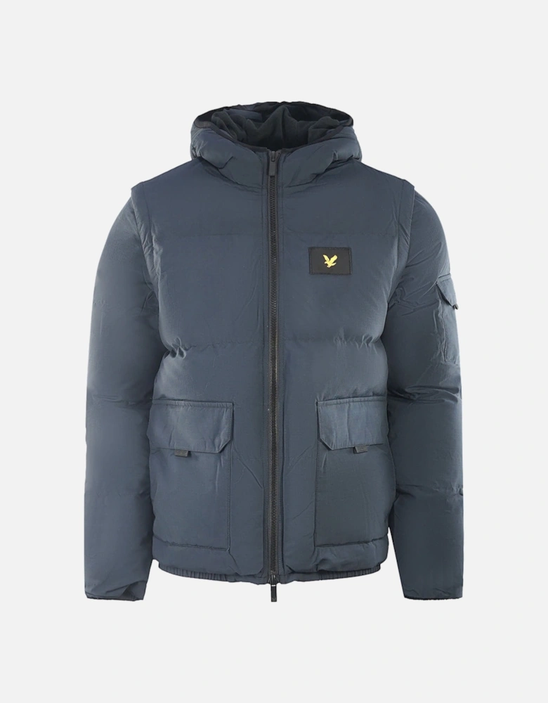 Lyle & Scott 2 in 1 Ripstop Navy Blue Puffer Jacket