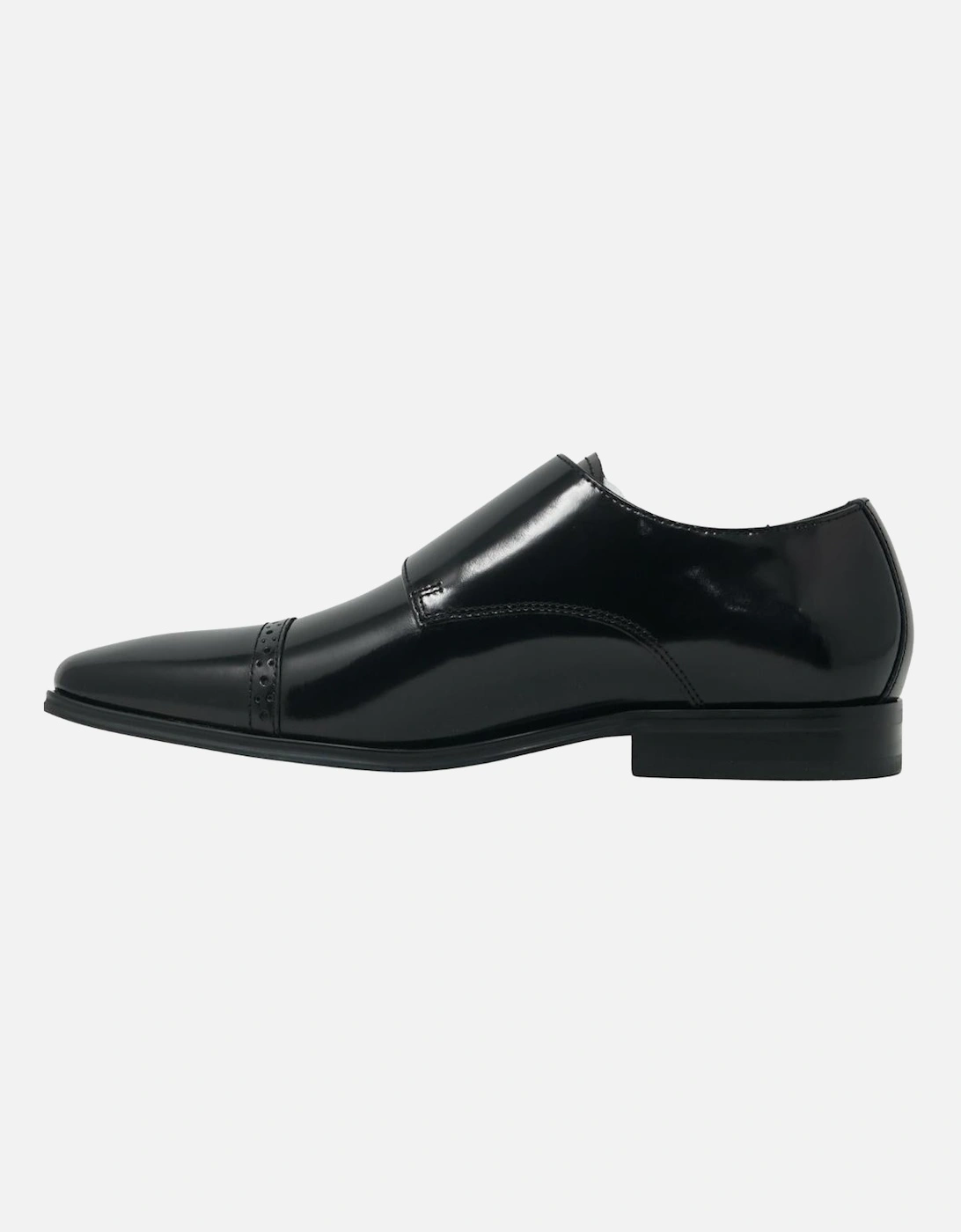 Monk Leather Black Shoes