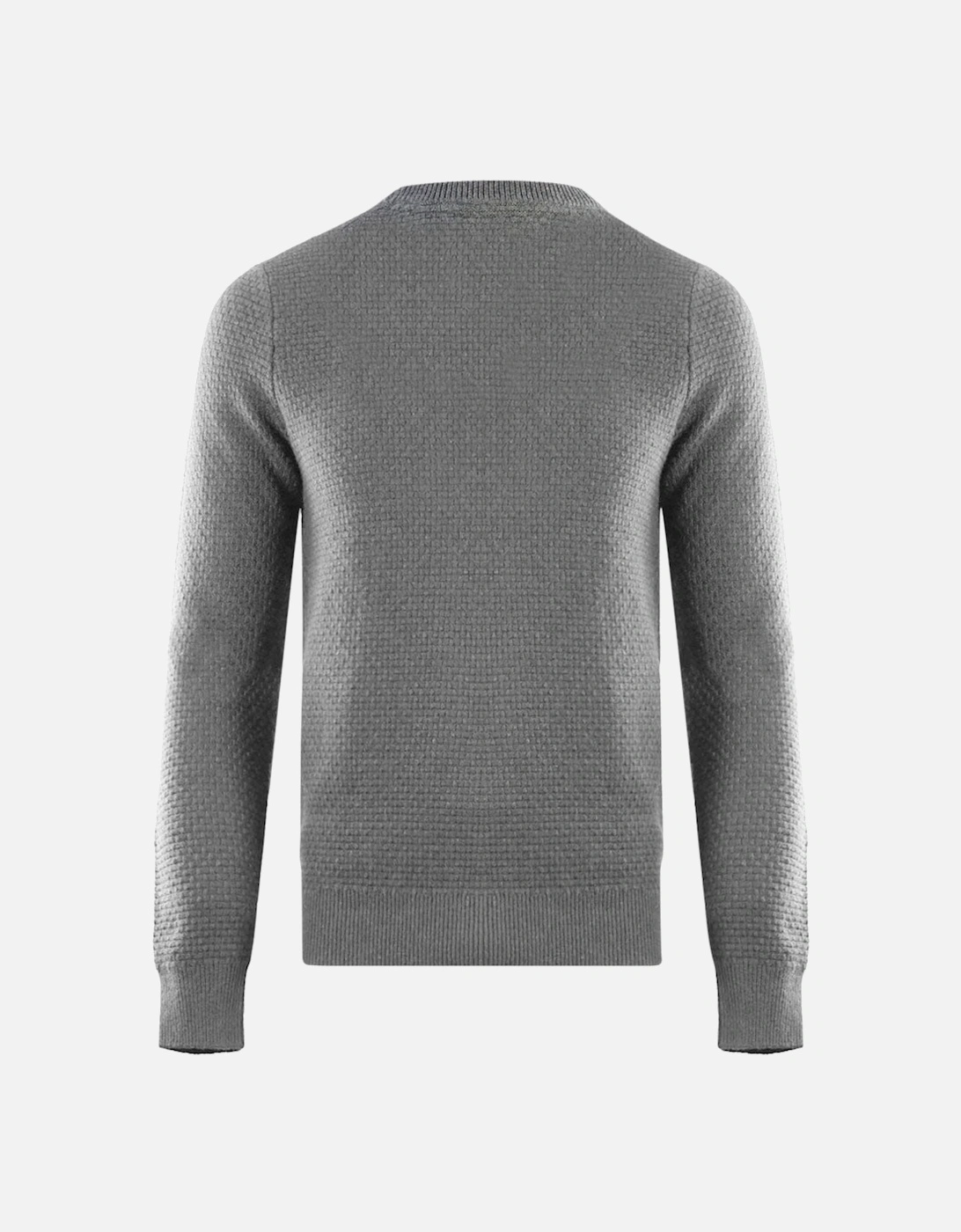 Lyle & Scott Basket Weave Knitted Grey Sweater