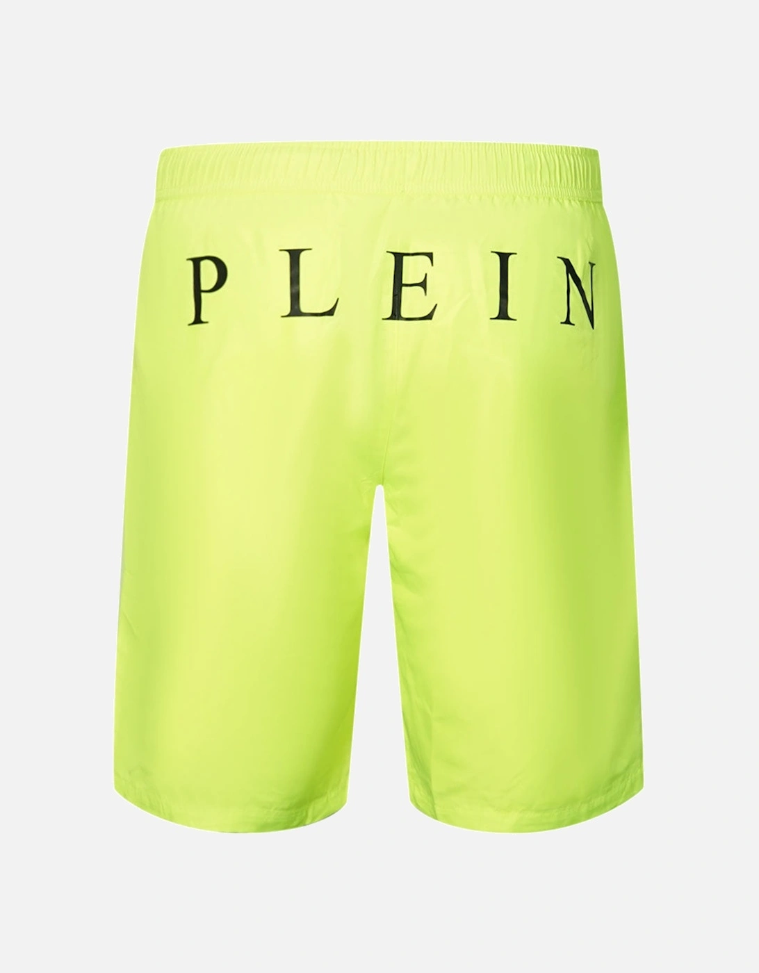 Brand Logo Fluorescent Yellow Swim Shorts