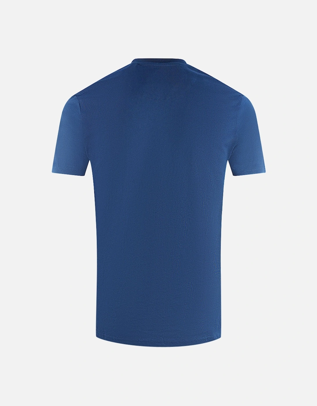 Lyle & Scott Brand Logo Blue V-Neck T-Shirt