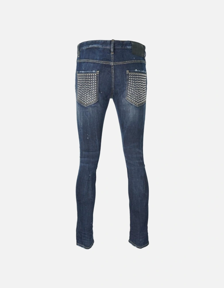 Skater Jean Destroyed Stud Pocket Jeans