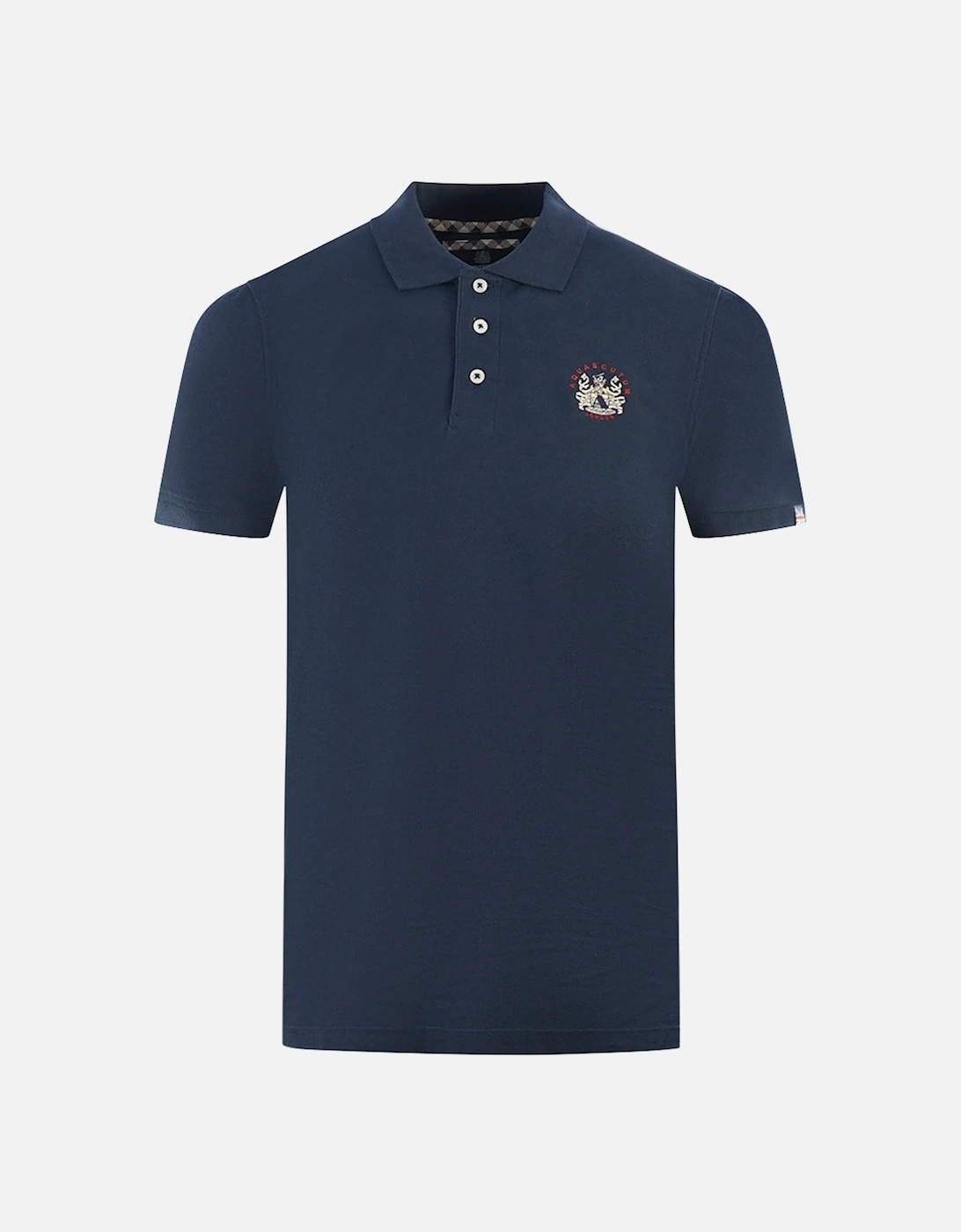 London Crest Navy Blue Polo Shirt, 4 of 3